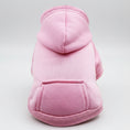 Cargar la imagen en la vista de la galería, Sweat capuche pour petit chien de couleur rose avec poche sur le dos confortable et adapté aux petits chiens