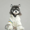 Cargar la imagen en la vista de la galería, Sweat doux pour petit chien avec capuche et rayures colorées pour un look tendance