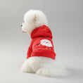 Load image into Gallery viewer, Sweat noël pour petit chien rouge avec motif de Père Noël sur le dos