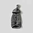 Cargar la imagen en la vista de la galería, Sweat pour chien gris à capuche avec pompon en fausse fourrure confortable et chaud
