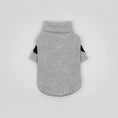 Cargar la imagen en la vista de la galería, Sweat-shirt chien coton gris à col montant avec manches courtes noir pour animaux