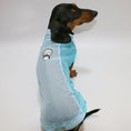 Carica l'immagine nel visualizzatore della galleria, T-shirt rafraîchissant pour teckel en bleu clair, parfait pour garder votre chien au frais.
