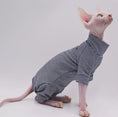 Cargar la imagen en la vista de la galería, T-shirt rayé pour chat Sphynx confortable en tissu doux et extensible pour un look tendance