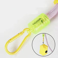 Load image into Gallery viewer, Laisse confortable pour chien Oscar et Plume avec mousqueton jaune et corde tressée violette