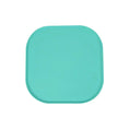 Cargar la imagen en la vista de la galería, Tapis gamelle étanche bleu turquoise de forme carrée avec bords arrondis pour protéger le sol