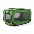 Load image into Gallery viewer, Tente pliable transportable chien chat verte avec fenêtres en mesh pour aération optimale