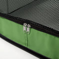 Load image into Gallery viewer, Fermeture éclair de la tente pliable transportable chien chat en tissu vert et filet noir