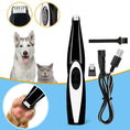Charger l'image dans la visionneuse de la galerie, Tondeuse pour chien et chat noire et blanche avec accessoires de coupe et câble USB