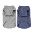 Carica l'immagine nel visualizzatore della galleria, T-shirt coton chien Oscar et Plume en gris et bleu pour petit chien confortable et doux