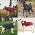 Cargar la imagen en la vista de la galería, Quatre chiens portant une veste imperméable chien rouge et noire pour protection contre la pluie