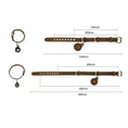 Charger l'image dans la visionneuse de la galerie, Collier cuir chien avec Airtag marron réglable avec mesures et pendentif pour localisation