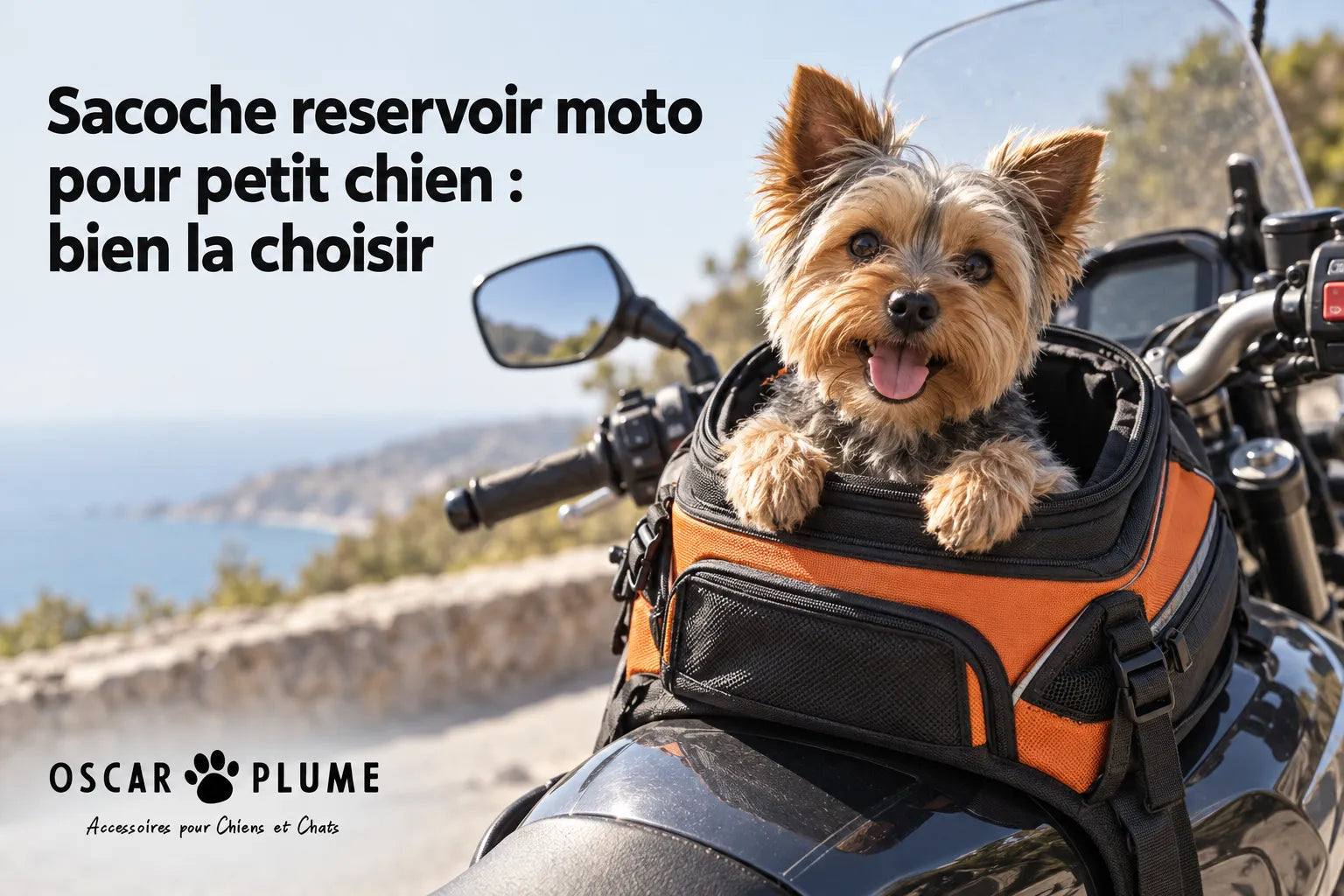 Sacoche reservoir moto pour petit chien : bien la choisir