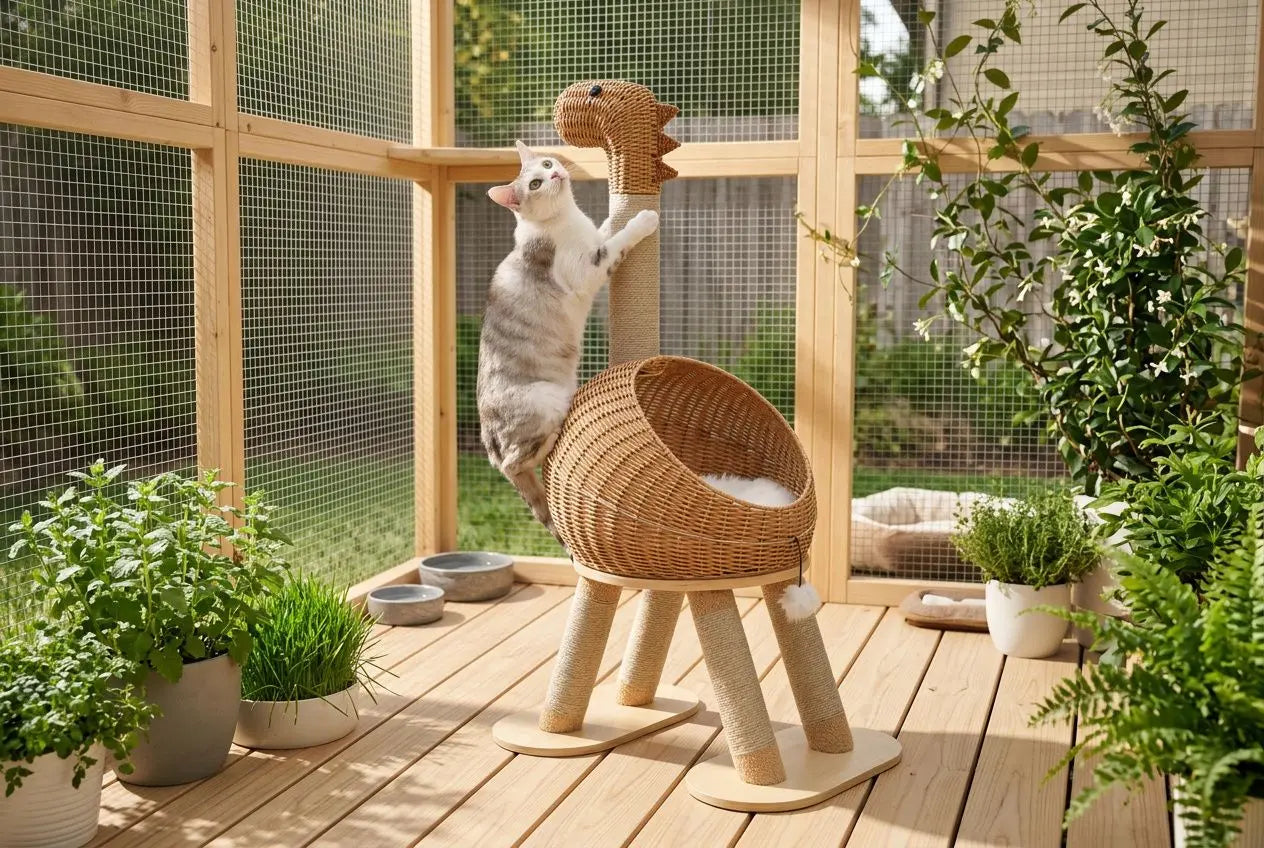 Aménagement chat extérieur : créer un enclos ou catio au jardin