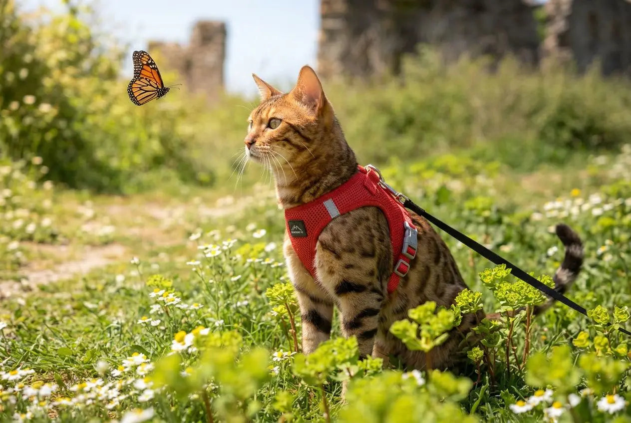 Collier chat qui sort : éviter le danger avec l'anti-étranglement