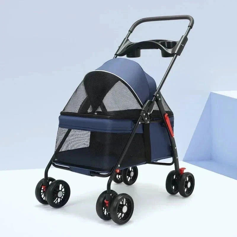 Cochecito y remolque para perro y gato - viaje sereno