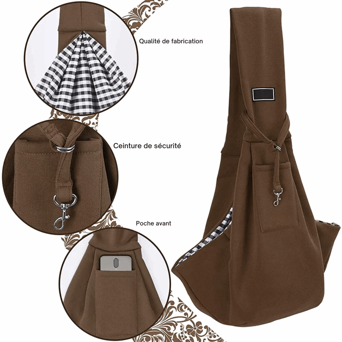 Sac Bandoulière Confortable Pour Petit Chien