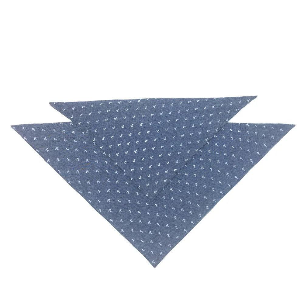 Bandana bleu coton pour chien