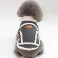 Load image into Gallery viewer, Manteau doublé fausse fourrure pour petit chien Oscar et Plume Gris foncé / S
