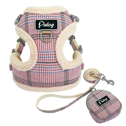 Harnais réglable, laisse et sac pour petit chien Oscar et Plume Rose / S