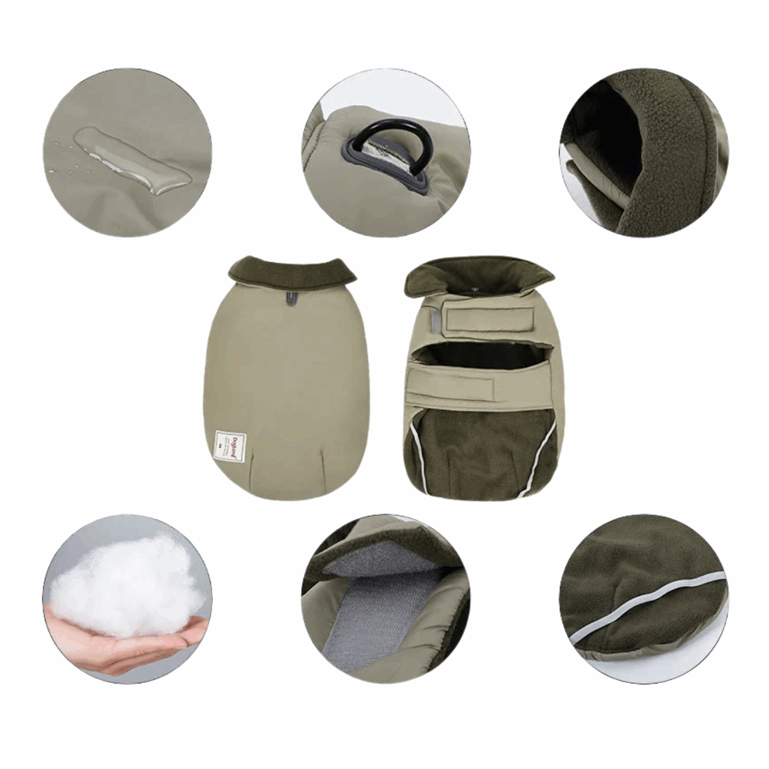 Manteau Imperméable Pour Chien Doublé Polaire