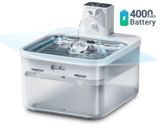 Fontaine Eau Automatique En Acier Inoxydable 2,5L Sans Fil Avec Batterie 4000mAh