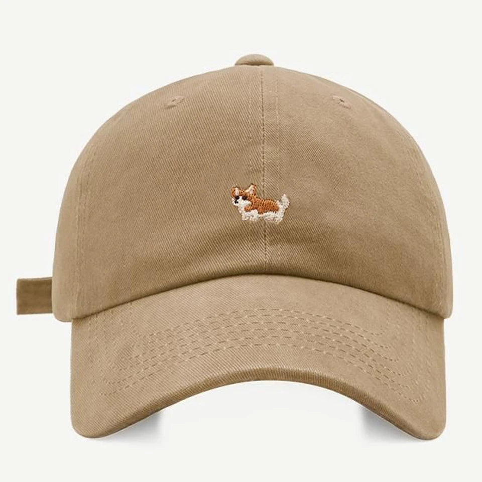 Casquette en coton brodée Corgi