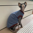 Carica l'immagine nel visualizzatore della galleria, T Shirt Rayé  Pour Chat  En Coton Doux Sans Manches
