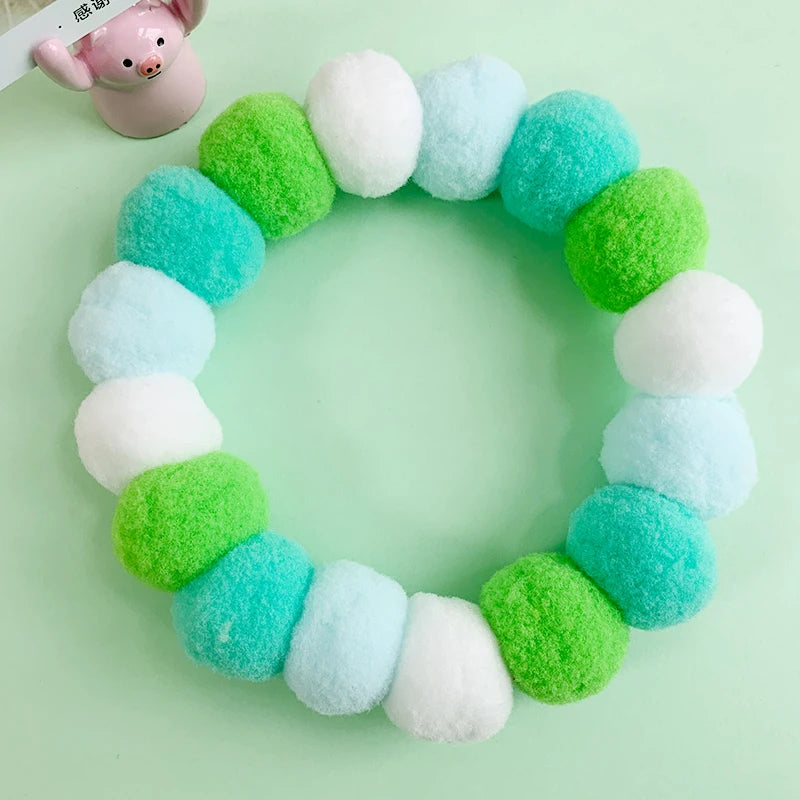 Collier De Noël En Boule De Peluche Pour Chat Et Chien