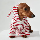 Tee-shirt à Capuche  Rayé Pour Chiens Teckel