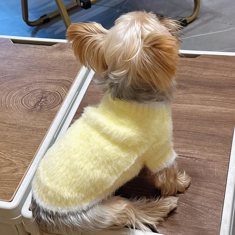 Pull façon mohair pour petit chien