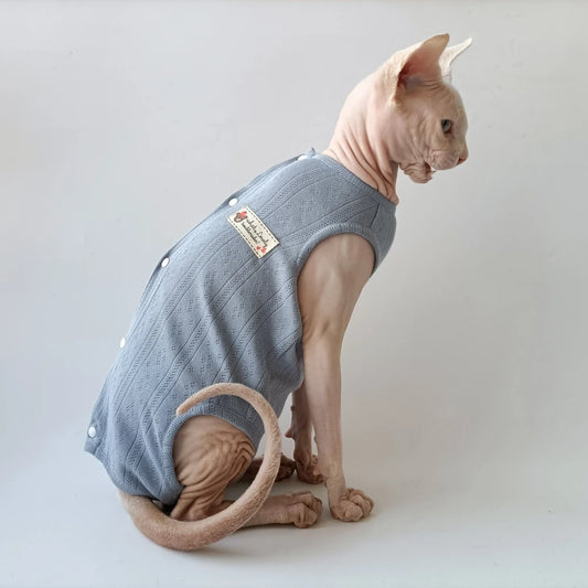 T-Shirt  Été Pour Chat Sphynx  En Coton