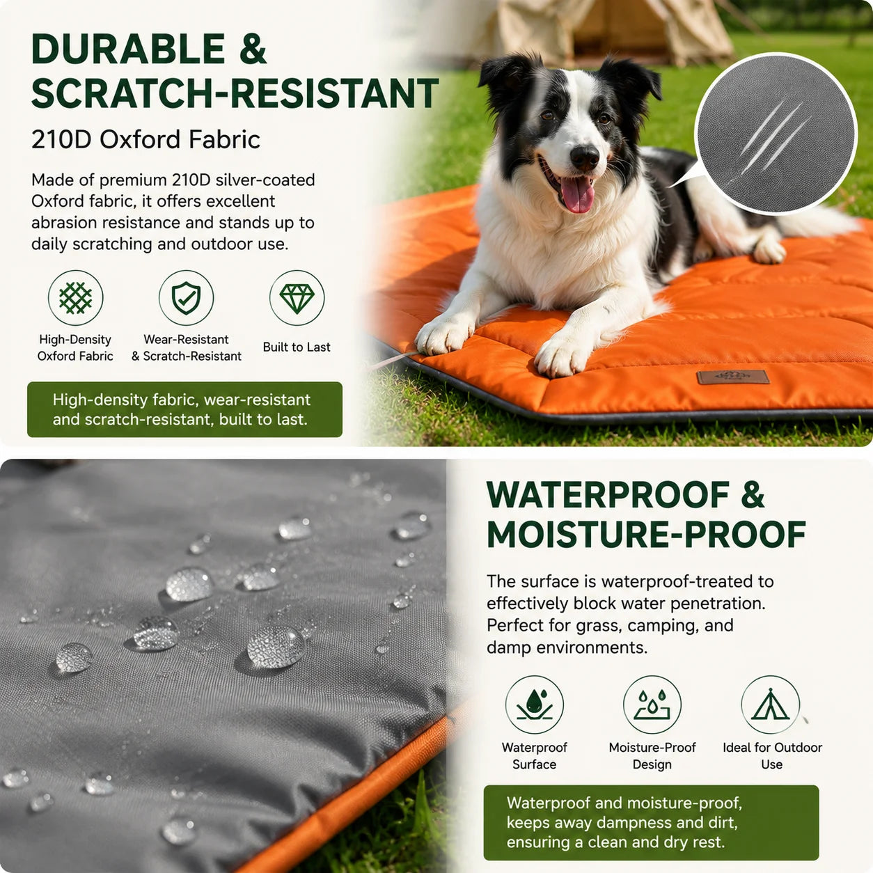 Tapis Portable Imperméable  Pour Chien Lavable