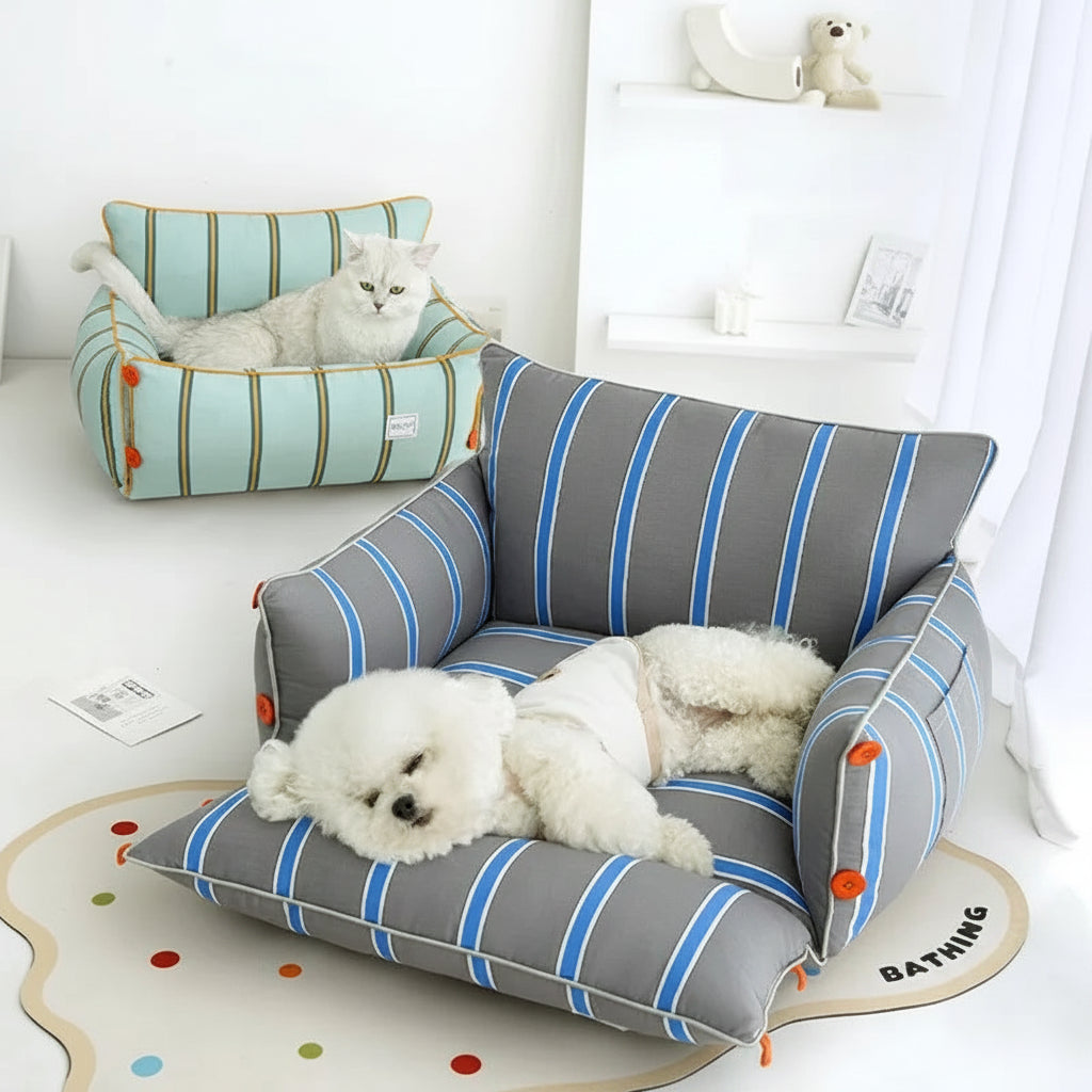 Lit Multi position  En Coton Pour Chien et Chat Déhoussable