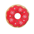 Load image into Gallery viewer, Jouets de Noël en peluche pour animaux de compagnie Oscar et Plume Donut Rouge
