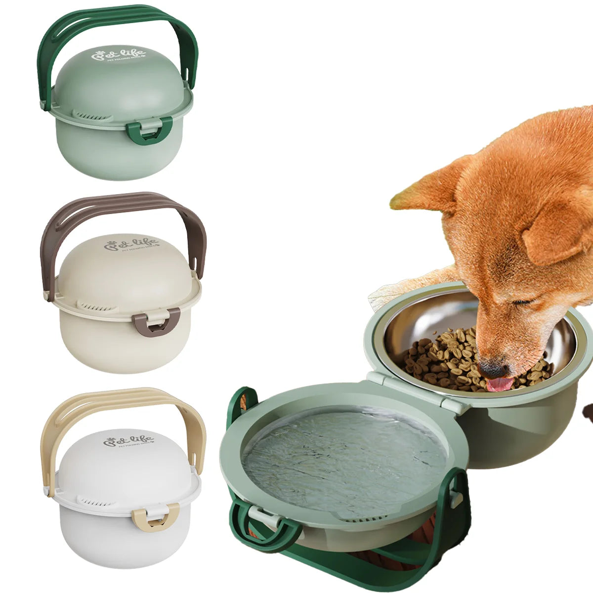 Bol Double Pliable  Pour  Chien et Chat