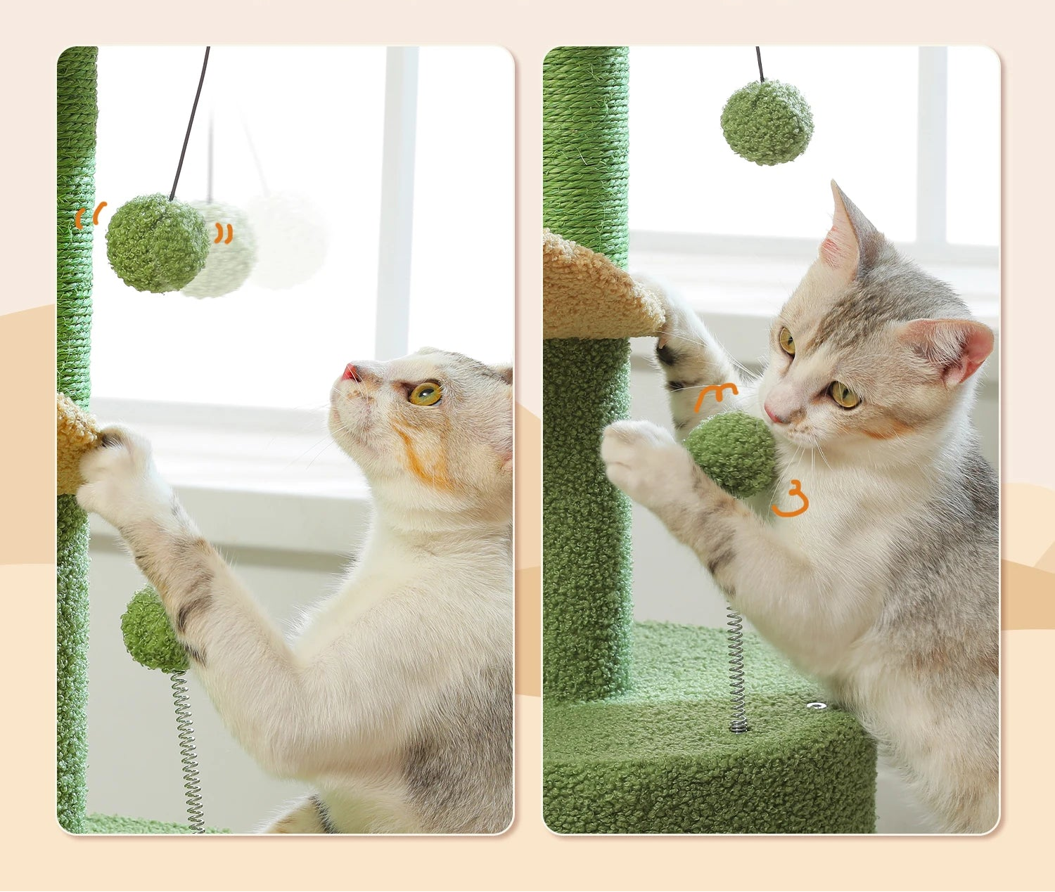 Arbre À Chats Avec Perchoir Incurvé Et Grattoir