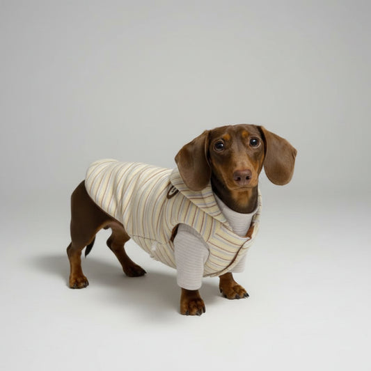 Gilet Rayé Réversible Pour Chien Teckel