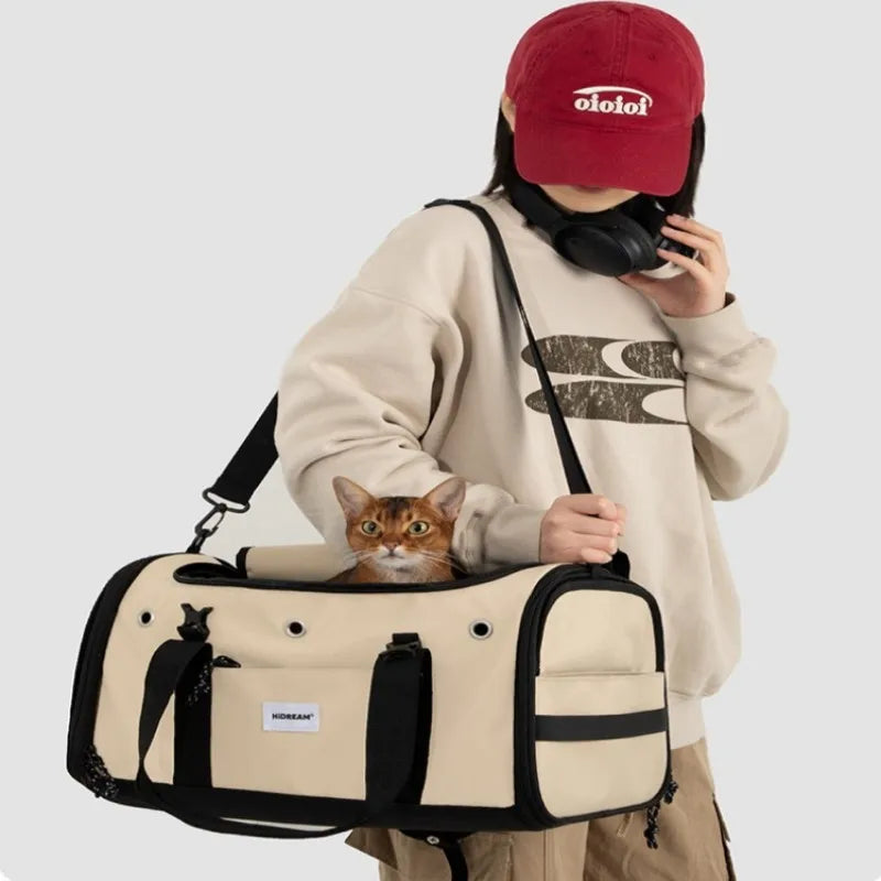 Sac de Transport Portable pour Animaux Chats et Chiens Léger Grand Capacité