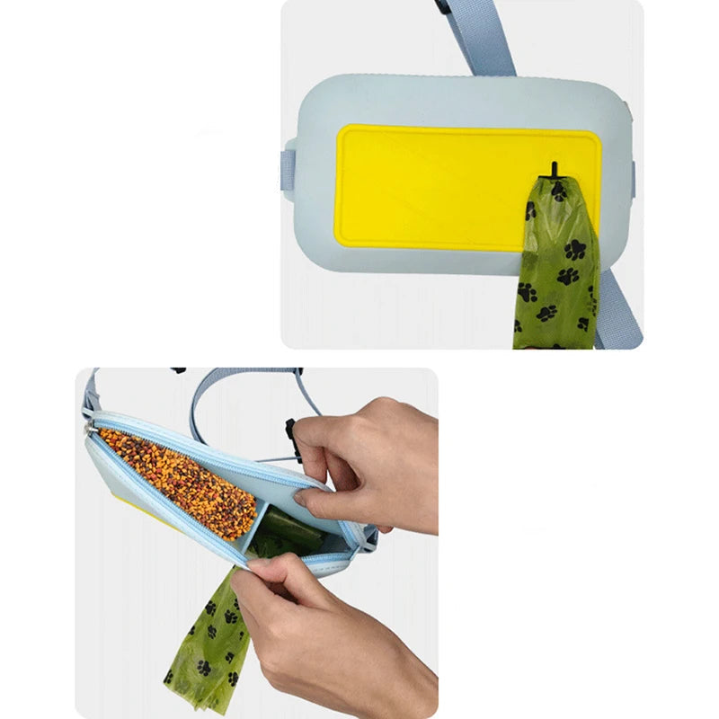 Sac A Friandises En Silicone Avec Distributeur de Sacs Pour Chien