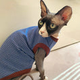 Carica l'immagine nel visualizzatore della galleria, T Shirt Rayé  Pour Chat  En Coton Doux Sans Manches

