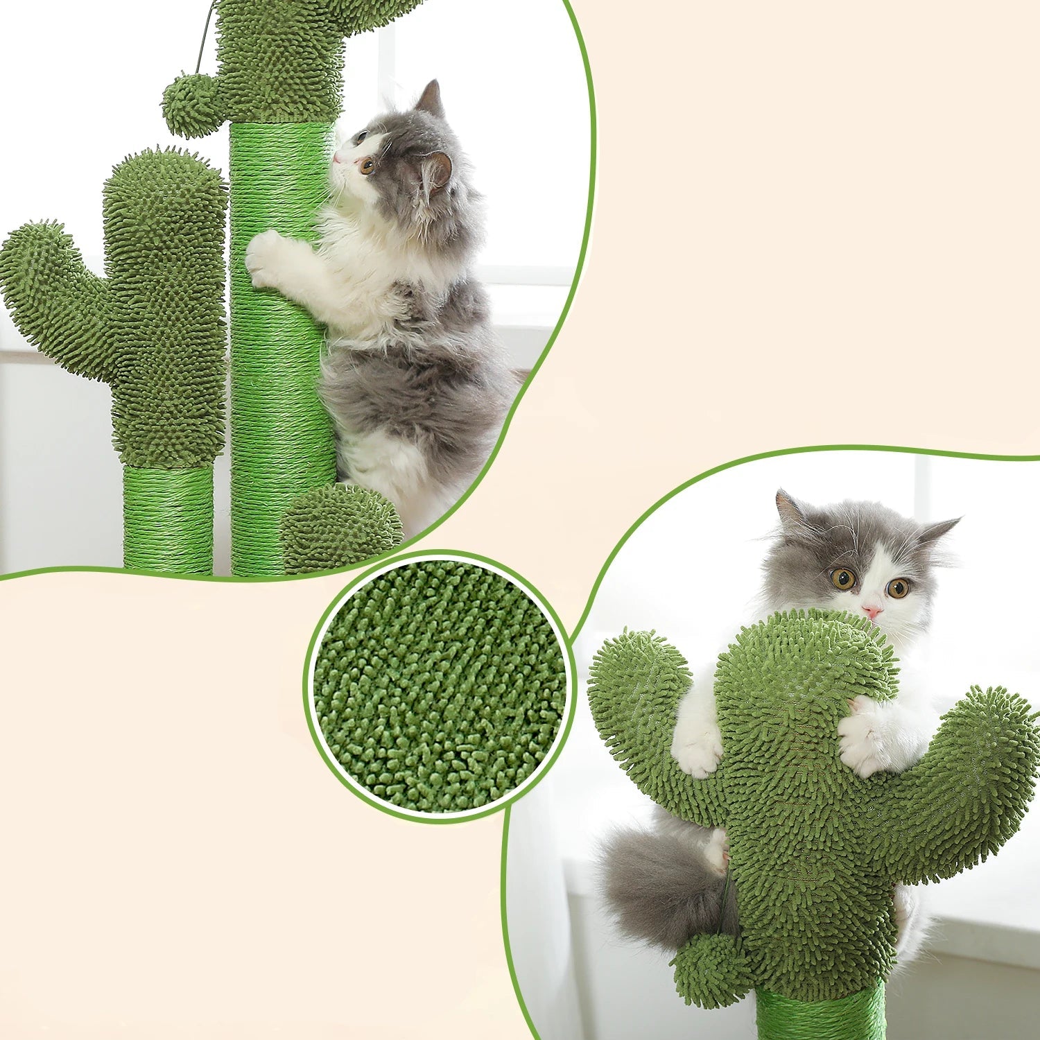 Griffoir Cactus Design pour Chat - Poteau Résistant