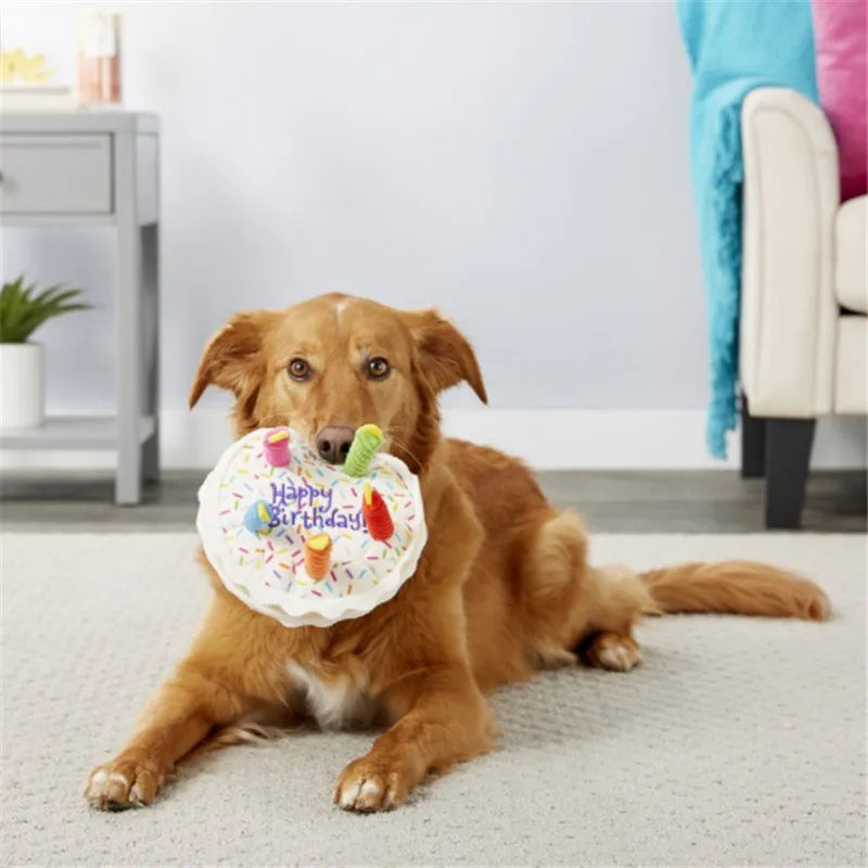 Jouet en peluche anniversaire pour chien Oscar et Plume