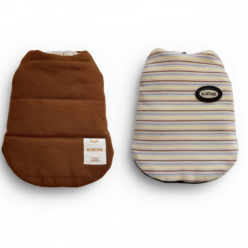 Gilet Rayé Réversible Pour Chien Teckel