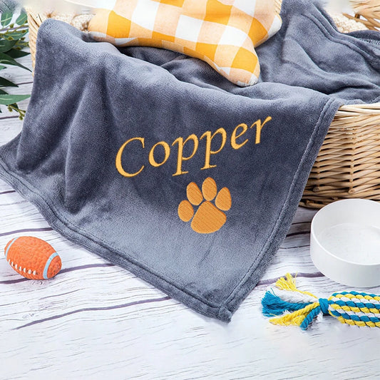 Couverture douce personnalisable pour chien et chat Oscar et Plume