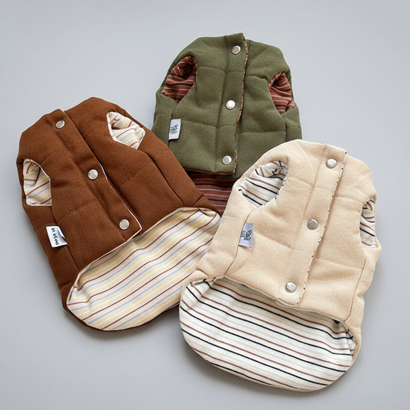 Gilet Rayé Réversible Pour Chien Teckel