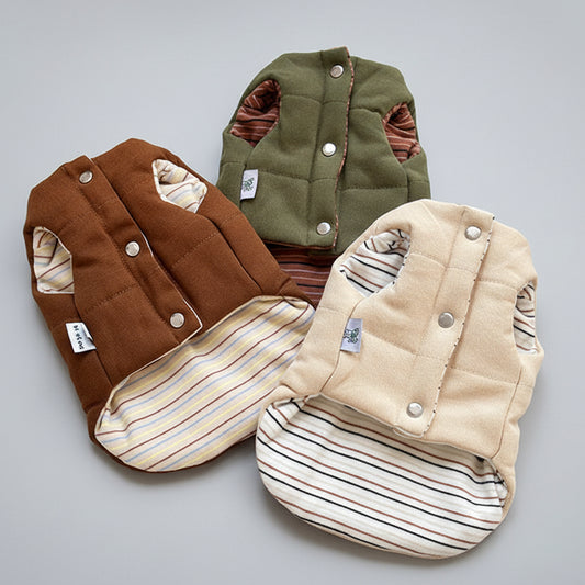 Gilet Rayé Réversible Pour Chien Teckel