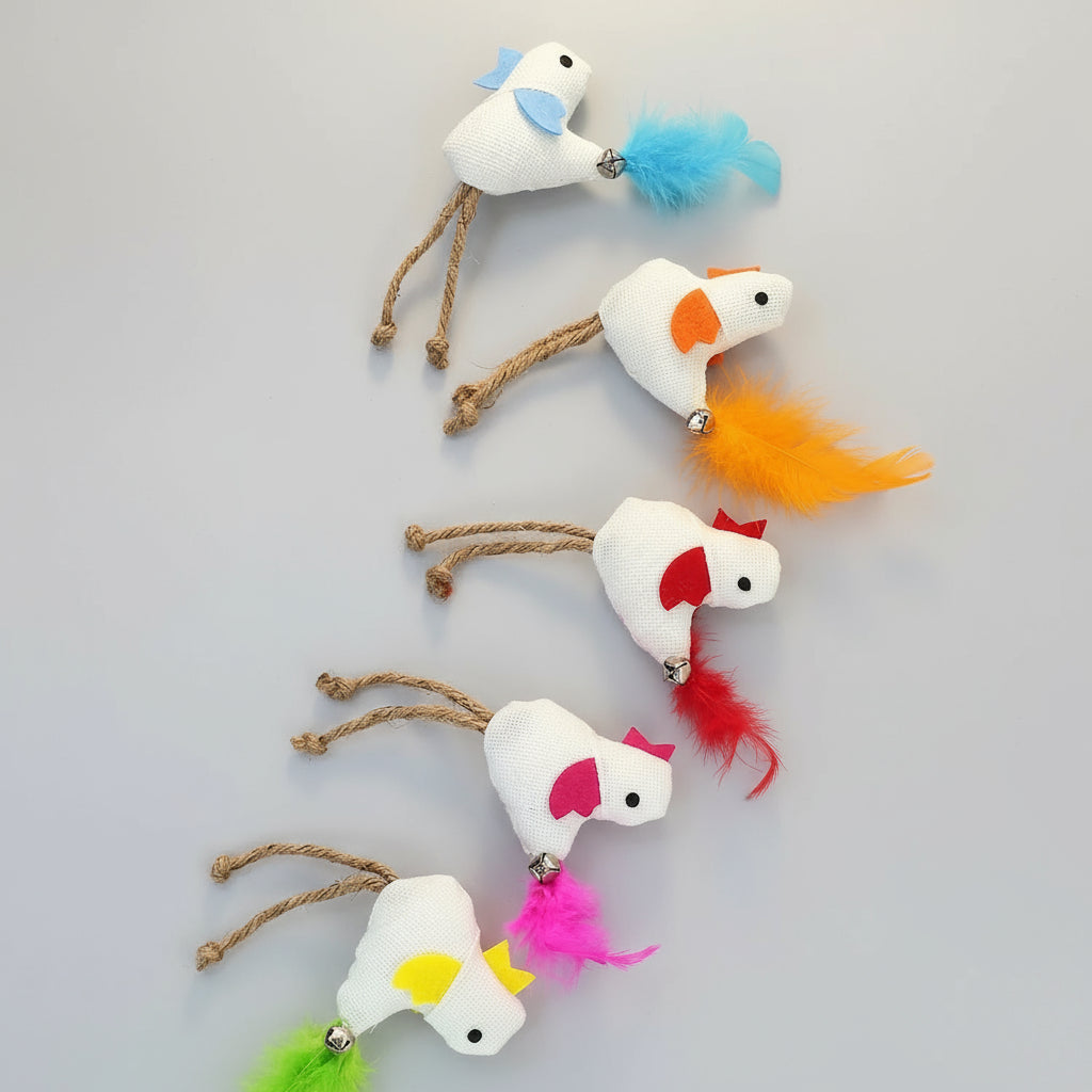 Oiseau Interactif Avec Clochette Et Plume Pour Chat Noël