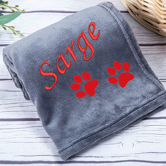 Couverture douce personnalisable pour chien et chat Oscar et Plume