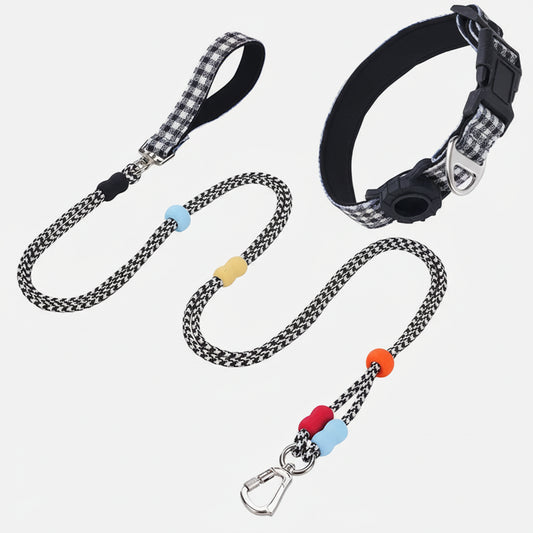 Ensemble Collier Avec Support Airtag Et Laisse Pour Chien