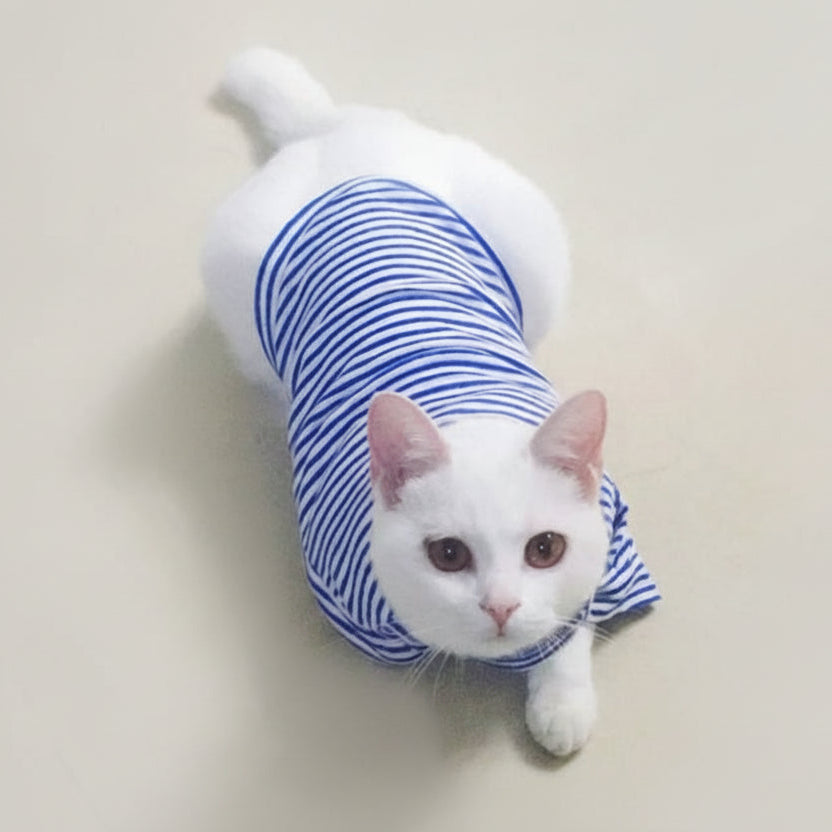 T-shirt Rayé Confortable Et Elégant Pour Chat